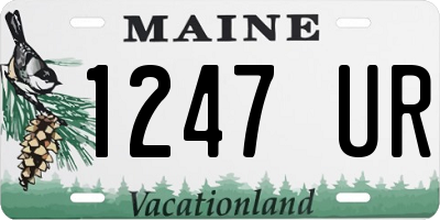 ME license plate 1247UR