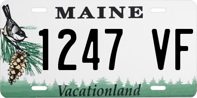 ME license plate 1247VF