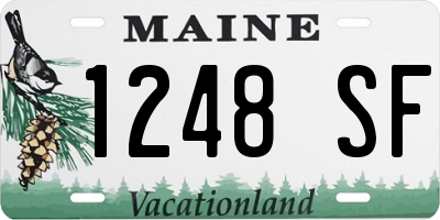 ME license plate 1248SF