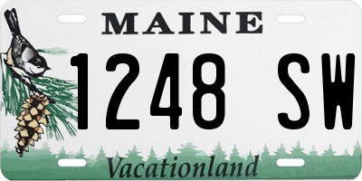 ME license plate 1248SW