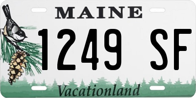 ME license plate 1249SF
