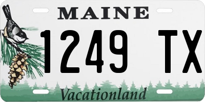ME license plate 1249TX