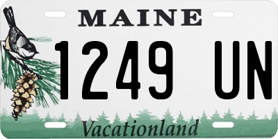 ME license plate 1249UN