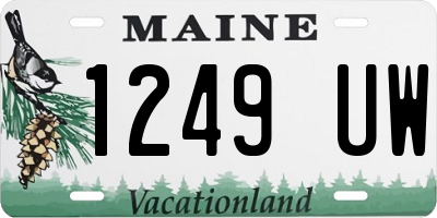 ME license plate 1249UW