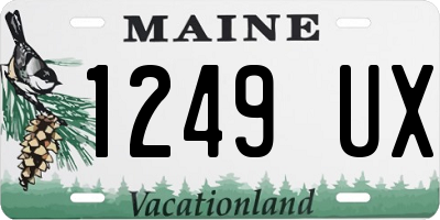 ME license plate 1249UX