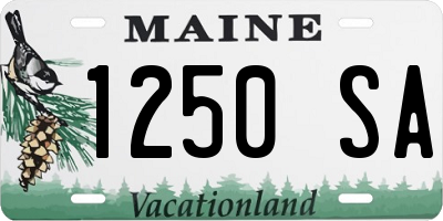 ME license plate 1250SA