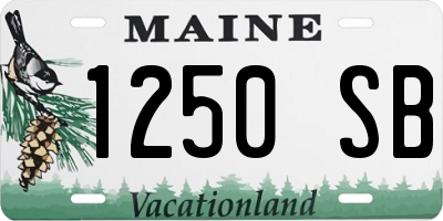 ME license plate 1250SB