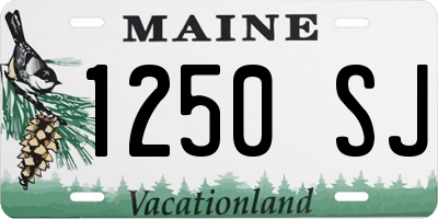 ME license plate 1250SJ