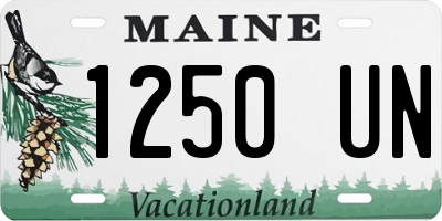 ME license plate 1250UN