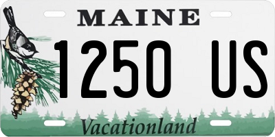 ME license plate 1250US