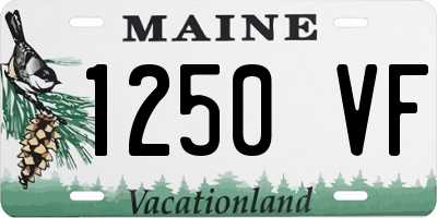 ME license plate 1250VF