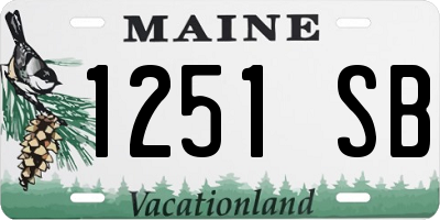 ME license plate 1251SB