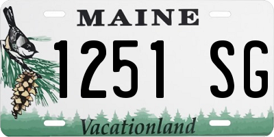 ME license plate 1251SG