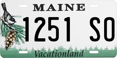 ME license plate 1251SO