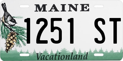 ME license plate 1251ST