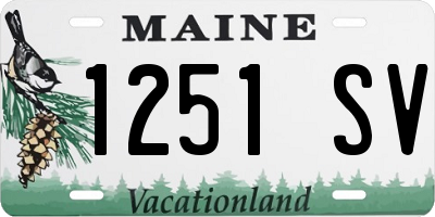 ME license plate 1251SV