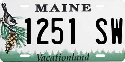 ME license plate 1251SW