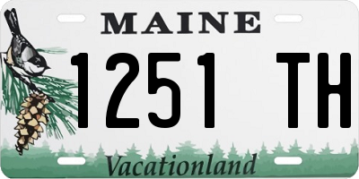 ME license plate 1251TH
