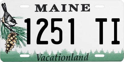 ME license plate 1251TI