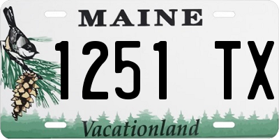 ME license plate 1251TX