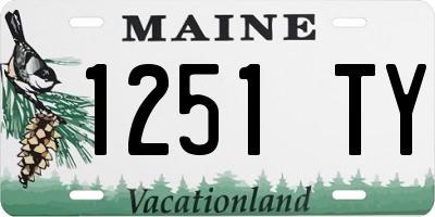 ME license plate 1251TY