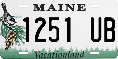 ME license plate 1251UB