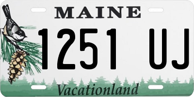 ME license plate 1251UJ