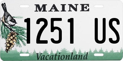ME license plate 1251US