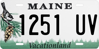 ME license plate 1251UV