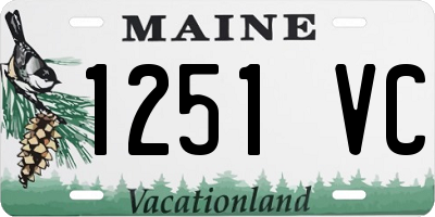 ME license plate 1251VC