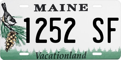 ME license plate 1252SF