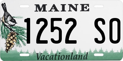 ME license plate 1252SO