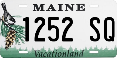 ME license plate 1252SQ