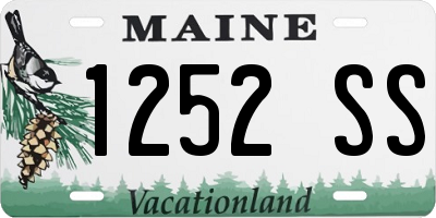 ME license plate 1252SS