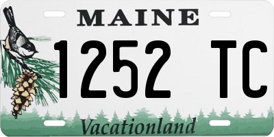 ME license plate 1252TC