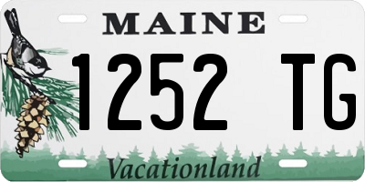 ME license plate 1252TG
