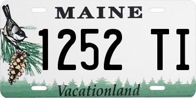 ME license plate 1252TI
