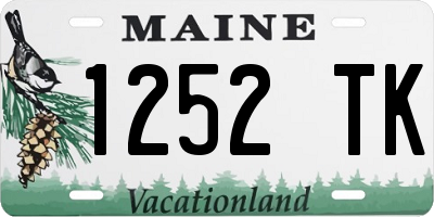 ME license plate 1252TK
