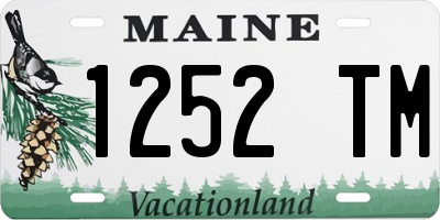 ME license plate 1252TM