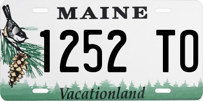 ME license plate 1252TO