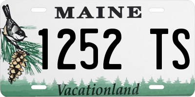 ME license plate 1252TS