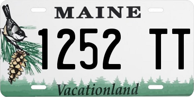 ME license plate 1252TT