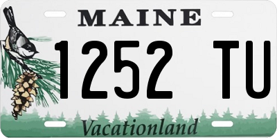 ME license plate 1252TU