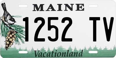 ME license plate 1252TV
