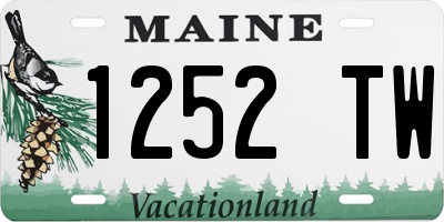 ME license plate 1252TW