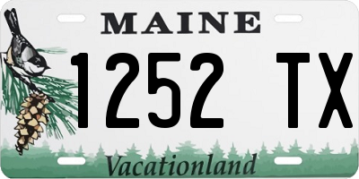 ME license plate 1252TX