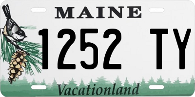 ME license plate 1252TY