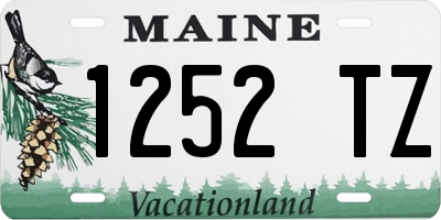 ME license plate 1252TZ