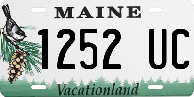 ME license plate 1252UC