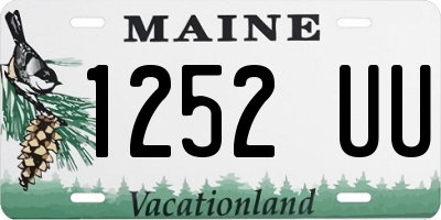 ME license plate 1252UU